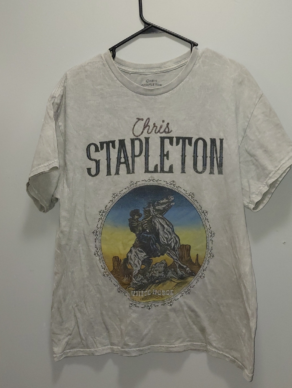 Chris Stapleton White Horse Graphic Short Sleeve Tee Large